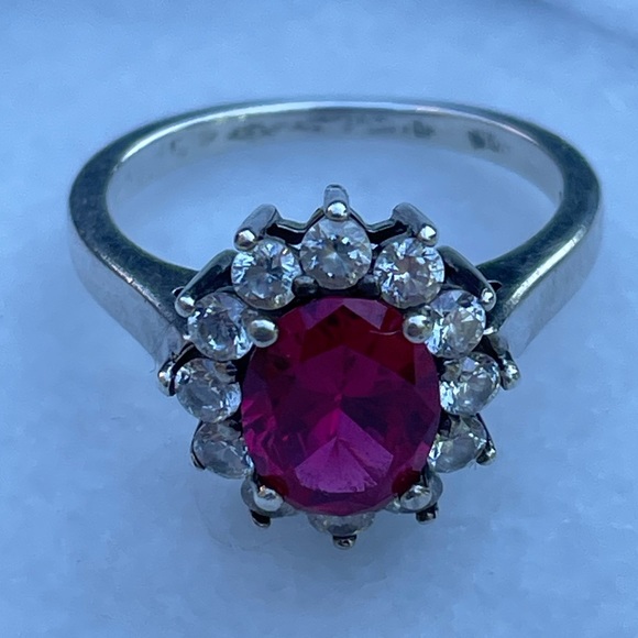 Diamonique Jewelry Dqcz Diamonique Sterling Silver Halo Ring Size